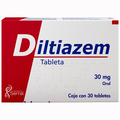 [7501258203609] Diltiazem 30 Mg 30 Tabletas Genérico Serral 