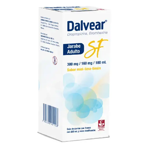 [7501300421128] Dalvear Sf 300/160 Mg Adulto Jarabe 200 Ml 