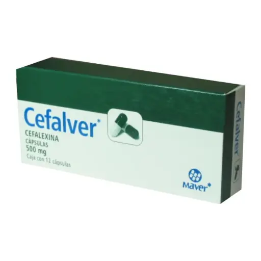 [7503000422863] Cefalver Cefalexina 500 Mg 12 Cápsulas Genérico Maver 