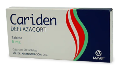 [7502009746727] Cariden Deflazacort 6 Mg 20 Tabletas Genérico Maver 
