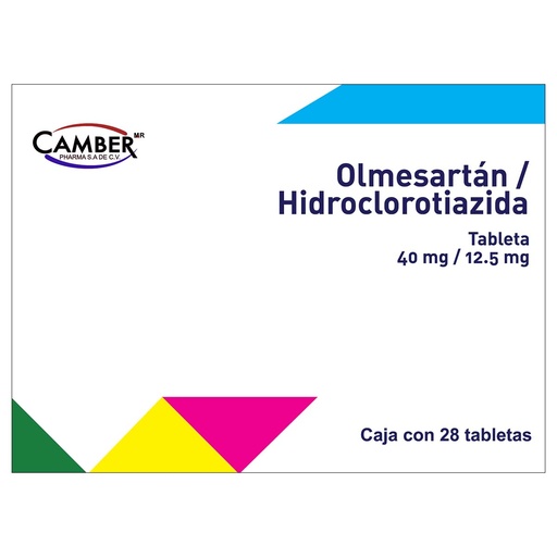 [7506442700827] Olmesartán / Hidroclorotiazida 40/12.5 Mg 28 Tabletas 