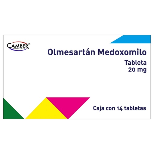 [7506442700759] Olmesartan Medoxomilo 20 Mg 14 Tabletas 