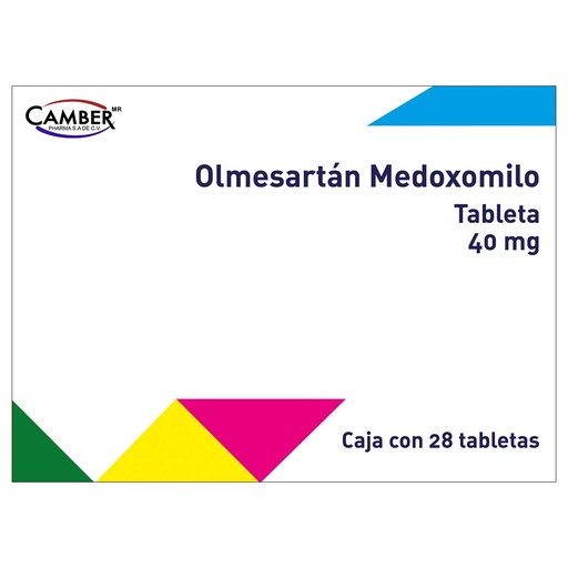 [7506442700780] Olmesartan Medoxomilo 40 Mg 28 Tabletas 