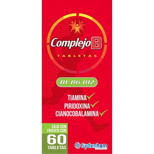 [7502010581508] Complejo B 100/5/0.5 Mg 60 Tabletas Genérico Sydenham 