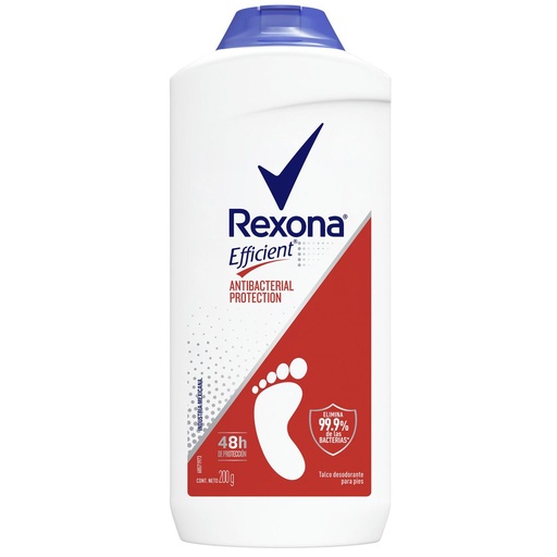 [7506306210004] Talco Desodorante Rexona Efficient Antibacterial Protection 200 G 