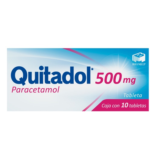 [7501573900443] Quitadol Paracetamol 500 Mg 10 Tabletas Genérico Com Biomep 