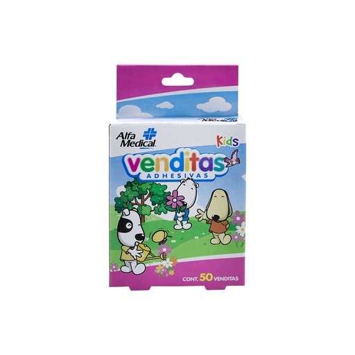 [7503014279545] Venditas Alfa Medical Adhesiva Kids Rosa 50 