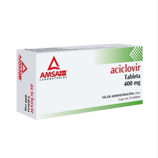 [7501349028791] Aciclovir 400 Mg 35 Tabletas Genérico Amsa