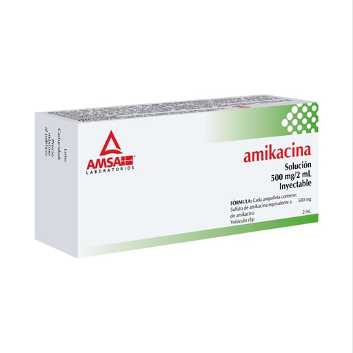 [7501349021488] Amikacina IM 500 Mg 2 Ampolletas 2 Ml Genérico Amsa