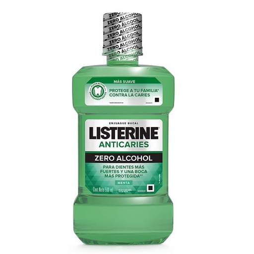 [7702031976493] Enjuague Bucal Listerine Anticaries Zero Alcohol 500 Ml 