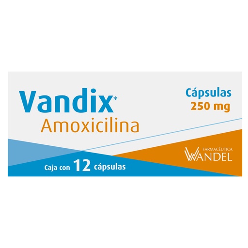 [7503001007281] Vandix Amoxicilina 250 Mg 12 Cápsulas Genérico Wandel