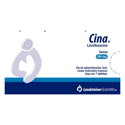 [7502225092479] Cina Levofloxacino 500 Mg 7 Tabletas Genérico Landsteiner 