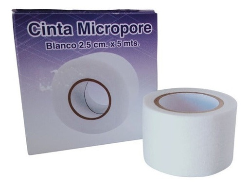 [7506246001182] Cinta Micropor Blanco 2.5 Cm X 5 M 