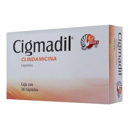 [780083142605] Cigmadil Clindamicina 300 Mg 16 Cápsulas Genérico Collins 