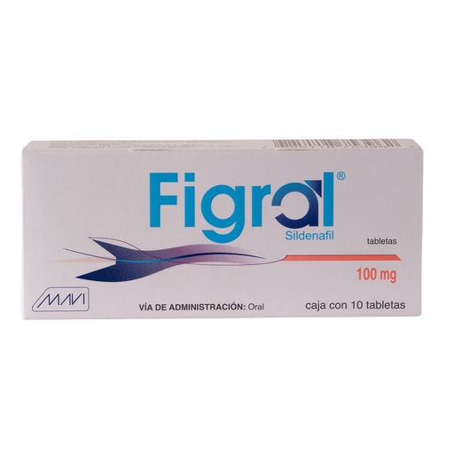[785118753962] Figral Sildenafil 100 Mg 10 Tabletas Genérico Mavi 