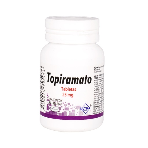 [7502216795976] Topiramato 25 Mg 60 Tabletas Genérico Ultra Lab 