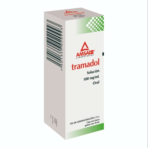[7501349020993] Tramadol 100 Mg/Ml Solución 10 Ml Genérico Amsa 