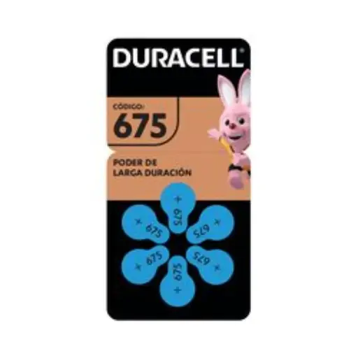 [41333030210] Duracell Pila Auditiva Código 675 6 Piezas