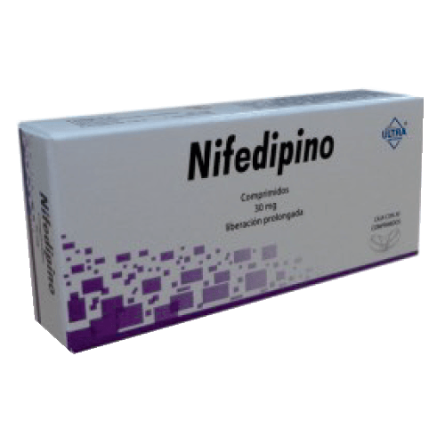 [7502216796331] Nifedipino Liberación Prolongada 30 Mg 30 Comprimidos Genérico Ultra Lab 