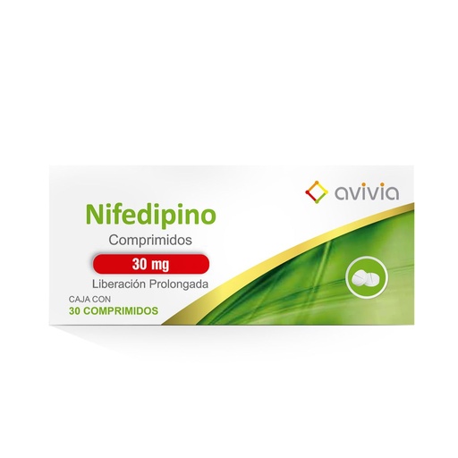 [7502216803978] Nifedipino Liberación Prolongada 30 Mg 30 Comprimidos Genérico Avivia 