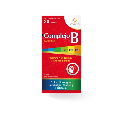 [7502216803633] Complejo B 30 Tabletas Genérico Avivia 