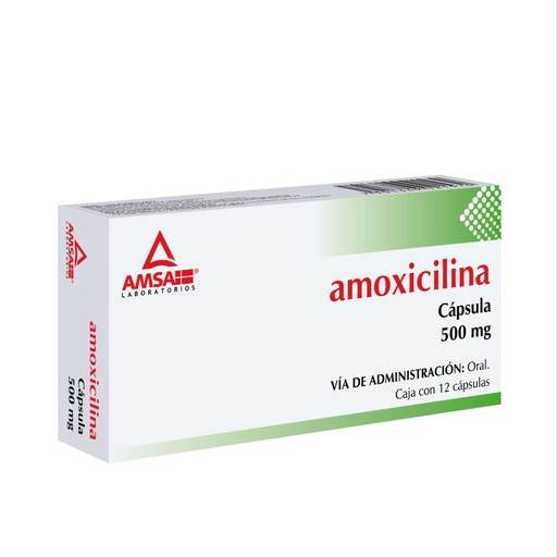 [7501349021570] Amoxicilina 500 Mg 12 Cápsulas Genérico Amsa