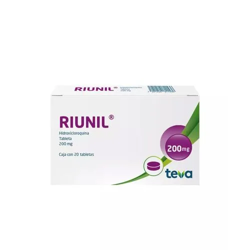 [7501250811536] Riunil Hidroxicloroquina 200 Mg 20 Tabletas 