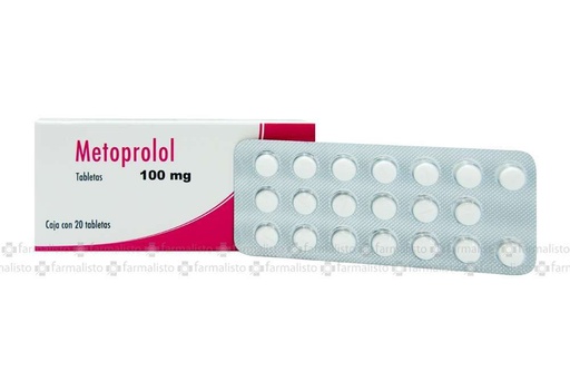 [821998000700] Metoprolol 100 Mg 20 Tabletas Genérico 