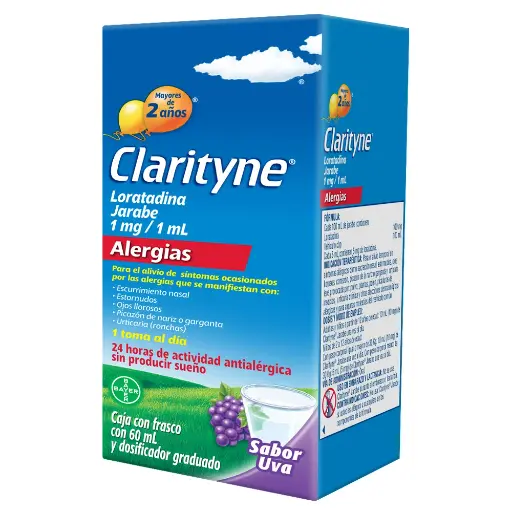 [7502276040528] Clarityne 1 Mg Alergias Uva Frasco 60 Ml 