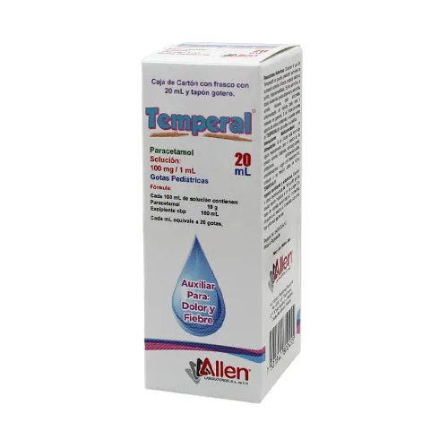 [7502209810273] Temperal Paracetamol Pediátrico 100 Mg 15 Ml Genérico Allen 