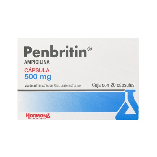 [7501070614041] Penbritin 500 Mg 20 Cápsulas 