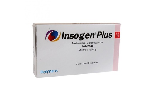 [7501390910977] Insogen-Plus 513/125 Mg 40 Tabletas 