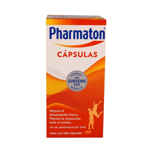 [7501165011830] Pharmaton Multivitamínico Para Adultos. Mejora El Rendimiento Diario. 100 Cápsulas De 40 Mg C/U 