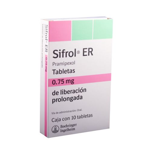 [7501037907643] Sifrol ER Liberación Prolongada 0.75 Mg 10 Tabletas 