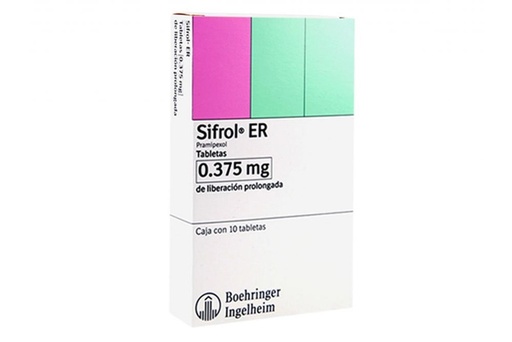[7501037907636] Sifrol ER Liberación Prolongada 0.375 Mg 10 Tabletas 