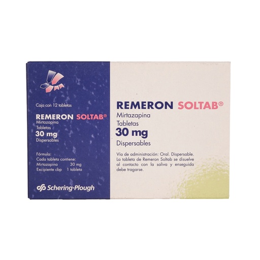 [7501409201546] Remeron Soltab 30 Mg 12 Tabletas Dispersables 