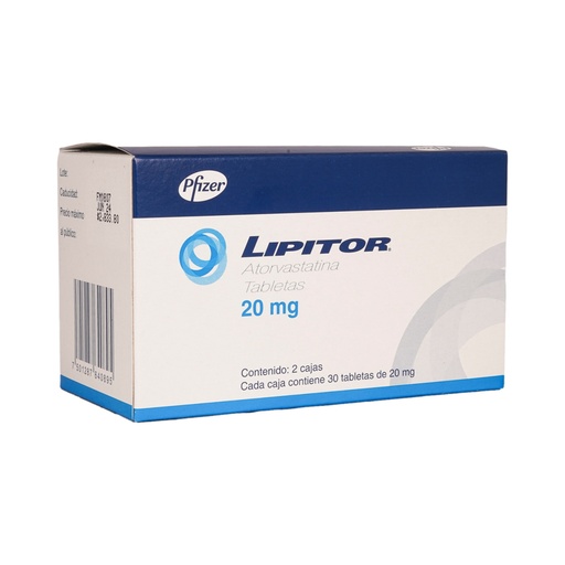 [7501287640895] Lipitor 20 Mg 30 Tabletas 2 Cajas 
