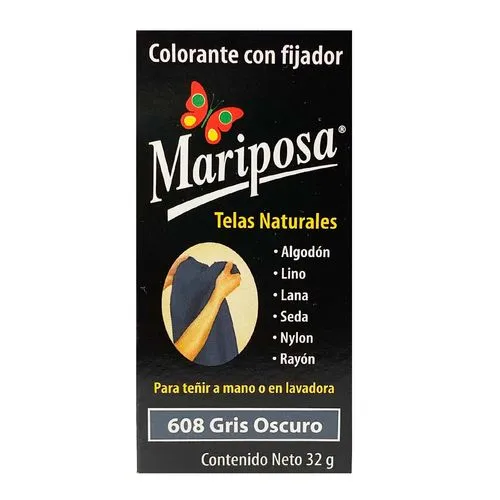 [7501130510061] Colorante Mariposa Pastilla Gris Oscuro 608 