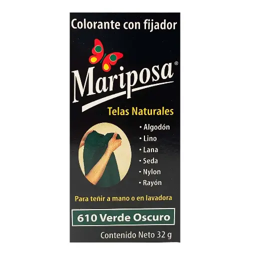 [7501130510078] Colorante Mariposa Pastilla Verde Oscuro 610 