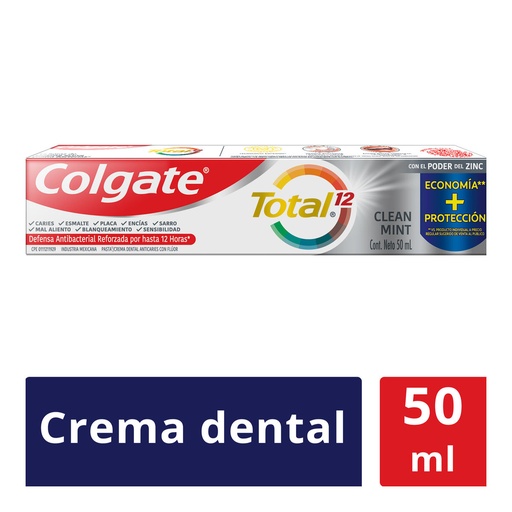 [7509546007083] Pasta Dental Colgate Total 12 Clean Mint 50 Ml