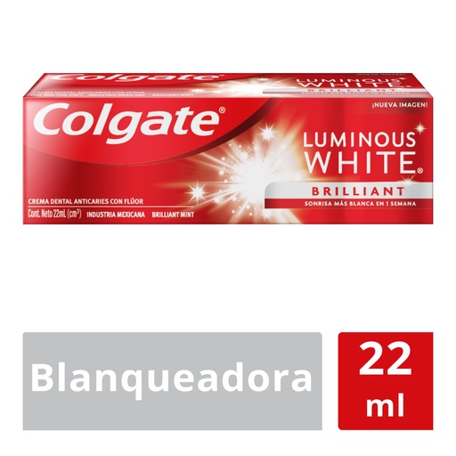 [7509546054032] Pasta Dental Colgate Luminous White 22 Ml 