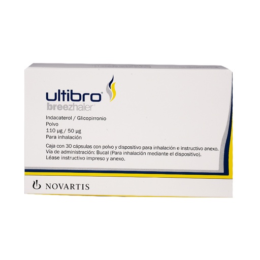 [7501124820213] Ultibro Inhalador 110/50 Mcg 30 Cápsulas 