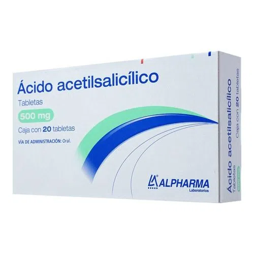 [7503004908684] Ácido Acetilsalicílico 500 Mg 20 Tabletas Genérico Alpharma
