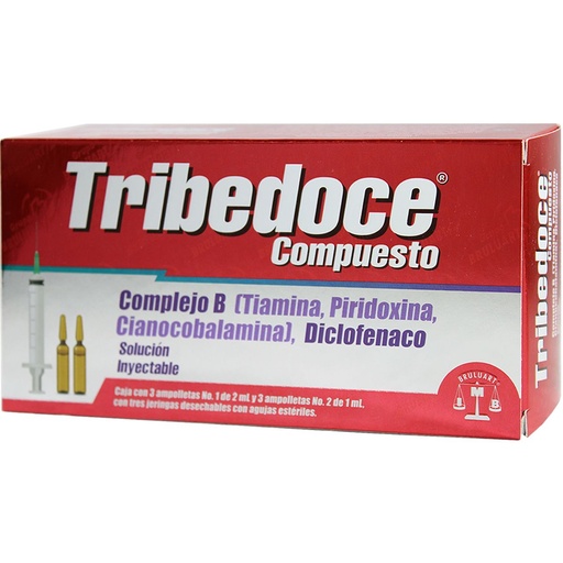 [7501537163266] Tribedoce Compuesto Solución Inyectable 3 Ampolletas Genérico Brudifarma 