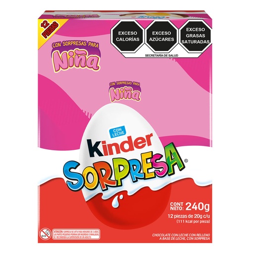 [8000500142967] Chte Kinder Sorpresa Nina C/12 Pza 