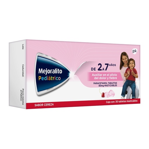 [7451079003523] Mejoralito Pediátrico 80 Mg 30 Tabletas 