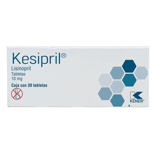 [7501493888982] Kesipril Lisinopril 10 Mg 30 Tabletas Genérico Kener 