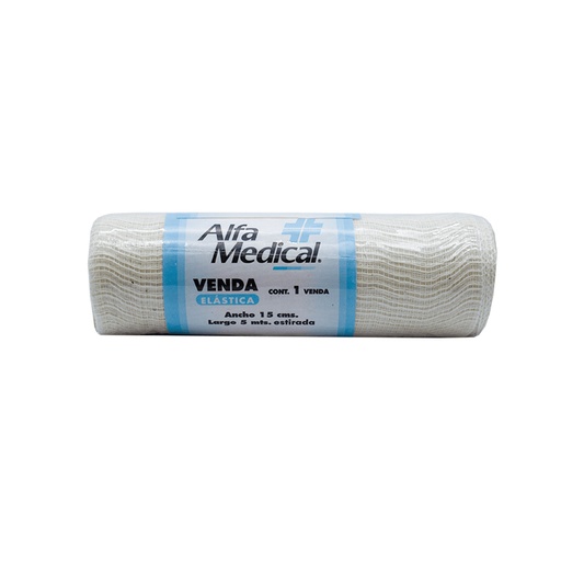[7503014279385] Venda Elástica Alfa Medical 15 Cm X 5 M 