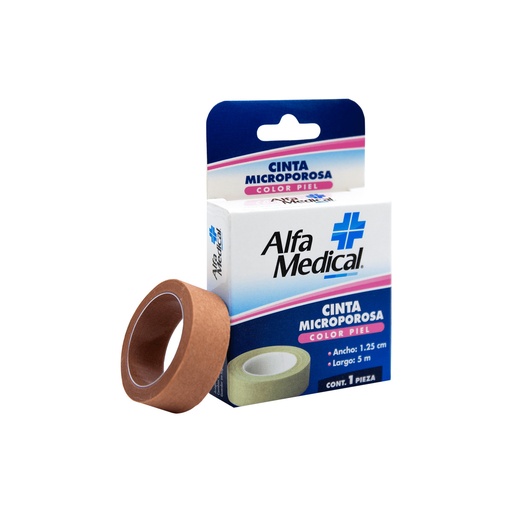 [7503014279422] Cinta Microporosa Alfa Medical Piel 1.25 Cm X 5 M 