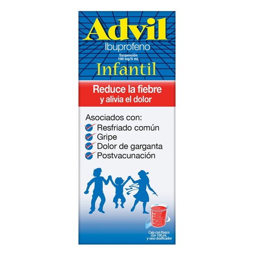 [7501065075444] Advil Infantil Frutas Suspensión 100 Mg/5 Ml